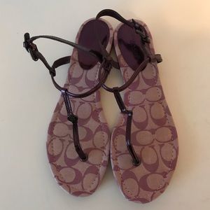Coach Sandals, purple, 9.5